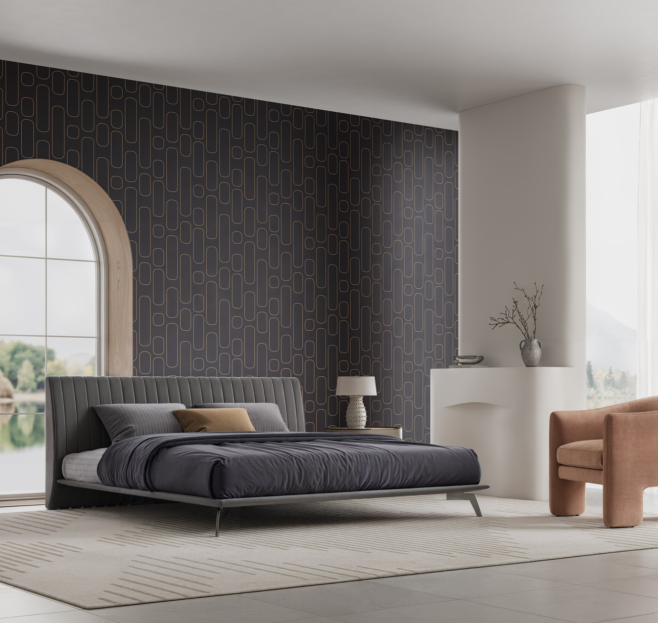 Обои Milassa Солярис Космическая одиссея SOL2 011 10,05×1 фото в интерьере